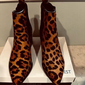Nine West Animal Print Ankle Booties